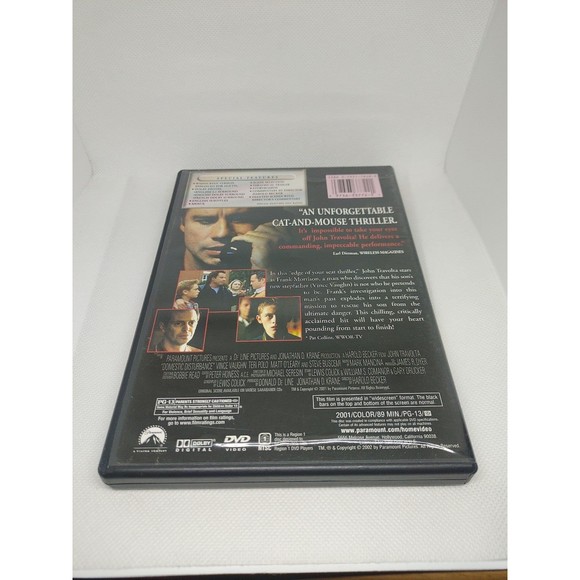 Domestic Disturbance (DVD, 2002) John Travolta Vince Vaughn - Picture 2 of 5